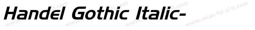 Handel Gothic Italic字体转换